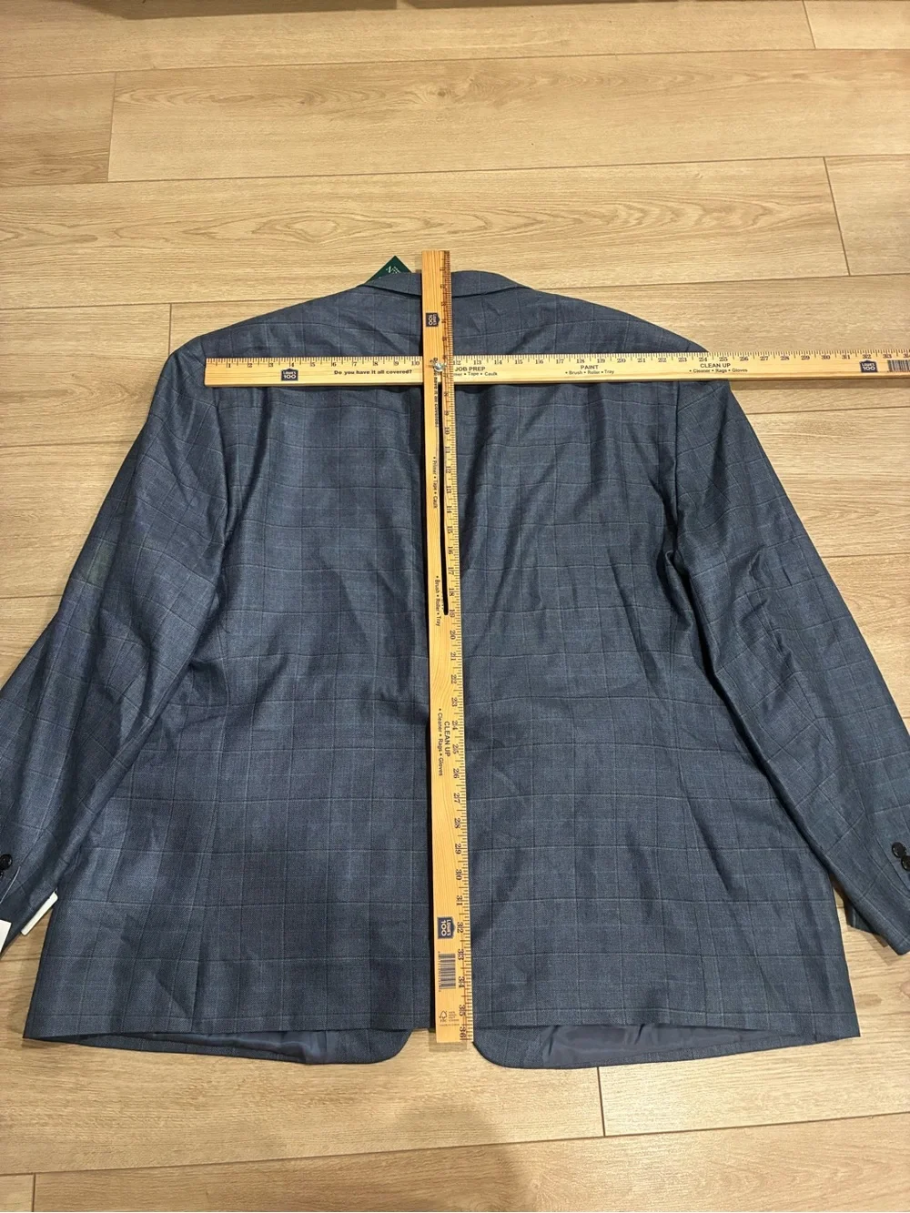 NWT Lauren Ralph Lauren Men’s Silk Wool Windowpane Plaid Blazer Size 60L